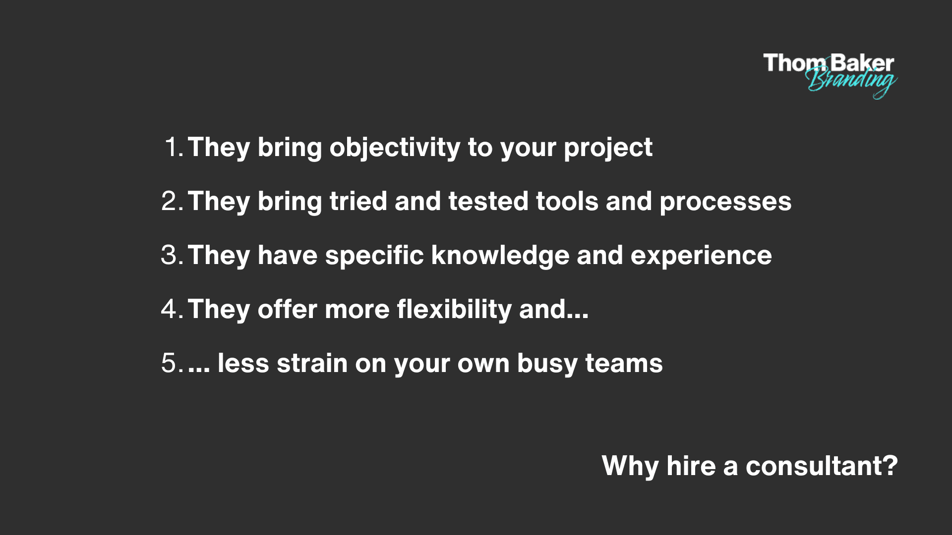 Why hire a brand consultant - What does a brand consultant do? Thom Baker Branding